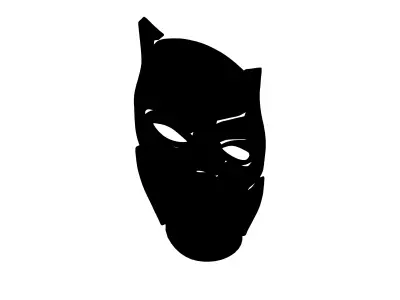 Black Panther Symbol V1 005 Low-poly 3D model