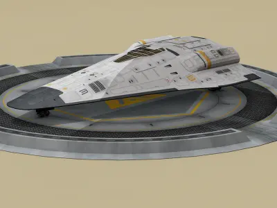 shuttle sci-fi 3D model