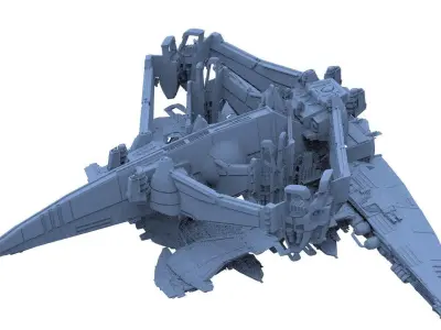 Dark Terra Former ship 8 3D model