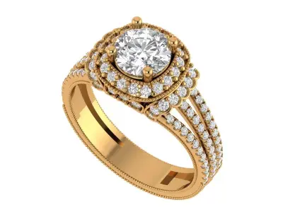 Engagement Ring 3D print model 50