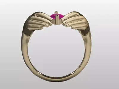 HAND RING GEMS 3D model