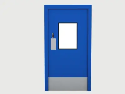 Pharma Door Animated Low-poly 3D model