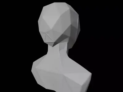 Geometric Human Bust Sculpture 3D print model