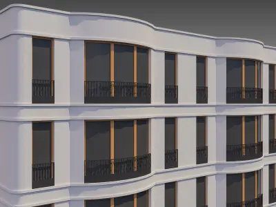 Apartment Building 014 3D model