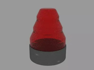 Animated Red Warning Light 3D model