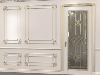 Wall Molding in Classic French style 6 3D model