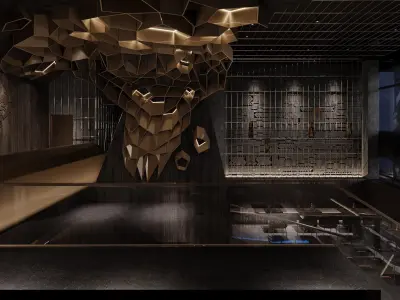 night club  interior 3D model