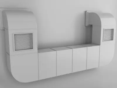 air vent wall mounted 3D model