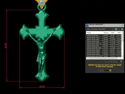 Jesus pendant cad 3D model