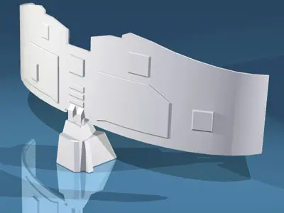 Radar wing of spacecraft 3D model