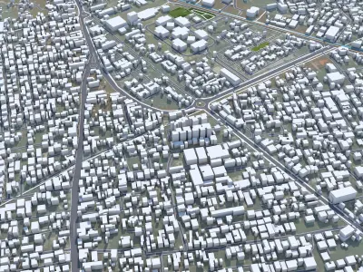 Guwahati Assam India 35km Low-poly 3D model