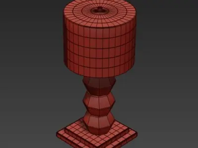 Rockefeller Faceted Crystal Table Lamp 3D model