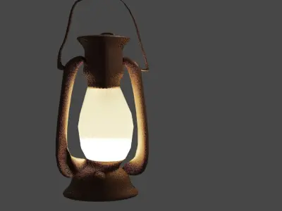 Lantern old fashioned 3D model purchase
