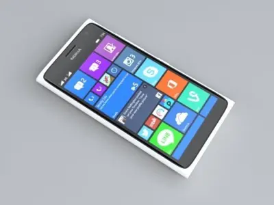 Nokia lumia 730 white 3D model