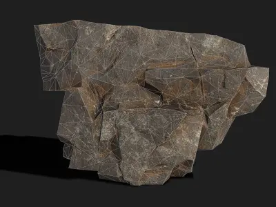 Mountain Rocks - 3D Models PBR Pack 04 Low-poly 3D model