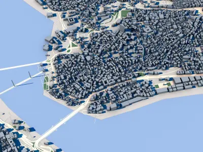 Cityscape Istanbul Turkey 3D model