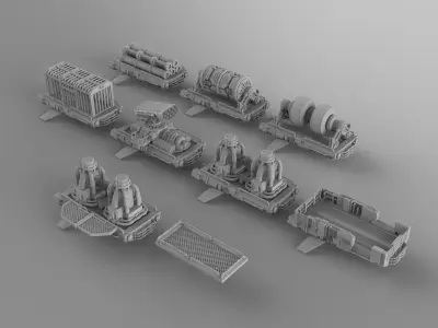 Wasteland Grav Cargo Train 3D print model