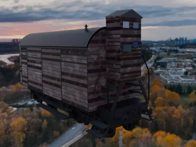 Auschwitz wagon ww2  3D model