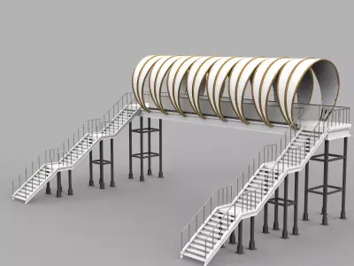 Overhead footbridge 3D model