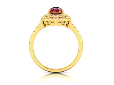 Women Ring  Render 3dm STL OBJ FBX Details 3D print model 181