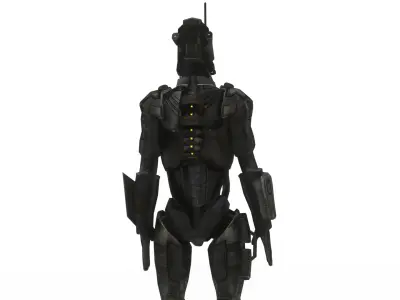 Atlas Combat Mech Sci-Fi Robot 3D Model Rigged Low-poly 3D model