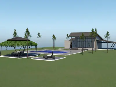 Villa for family 7 3D model