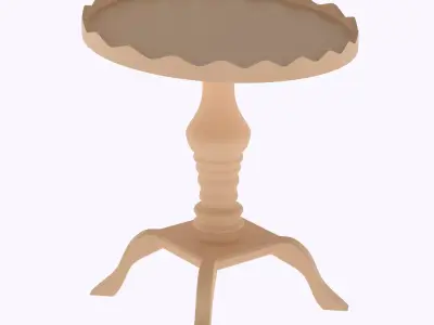 Regency Style Pie Crust Coffee or Side Table  3D print model