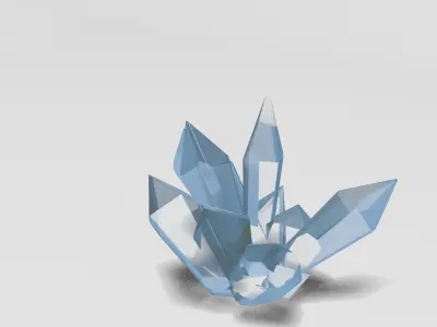 Tight Crystal Bundle Low-poly 3D model