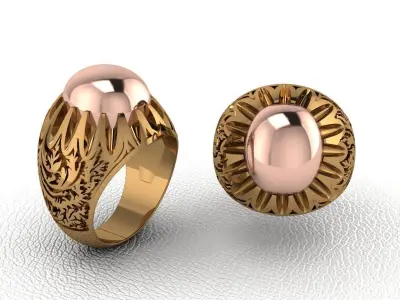 ring 120 pieces drawing 3d rihone drawing ring rings ring 3D print model