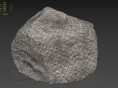 Rock M06A Low-poly 3D model
