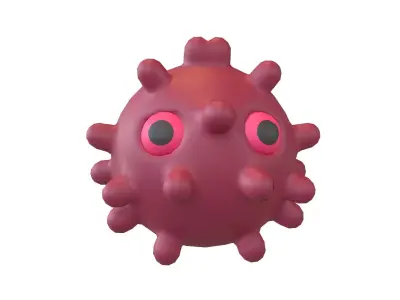 Virus Character v1 004 Low-poly 3D model