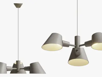 Suspension Lamp Dftp Stay 3-pendant 3D model