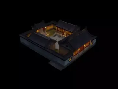  courtyard 3D model