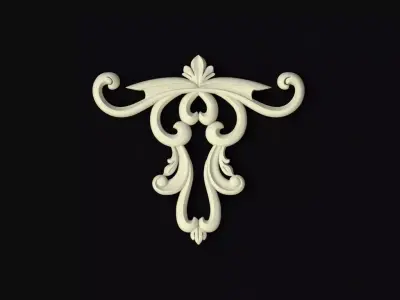 dekor ornate letter t 3D model
