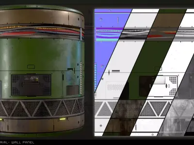 PBR Material -Wall Panel Texture