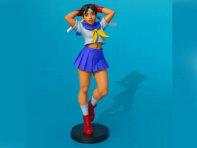 Sakura Street Fighter 3D print model