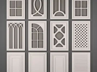 cabinet door set 01 3D model
