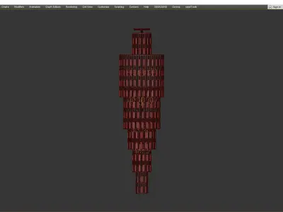 Chandelier Niagara Low-poly 3D model