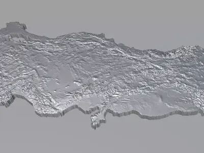 Turkey Terrain Country 3D model
