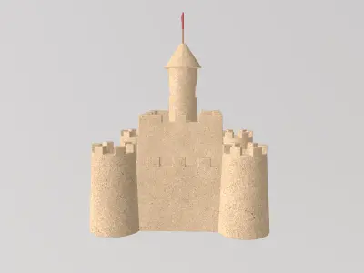 Stylized Sandcastle 3D model