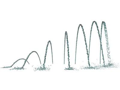 7 Arched Fountains 3D model