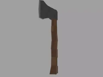 Low-Poly Stylized Axe Game Ready Free low-poly 3D model
