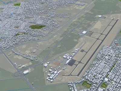 San Pedro Sula Honduras 25km Low-poly 3D model