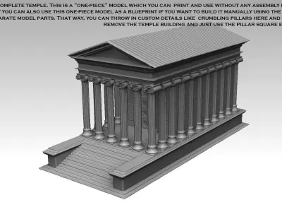 Roman Temple Builder ROYALTY FREE VERSION 3D print model