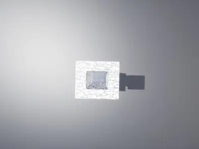 Fireplace Low poly stone with light Free 3D model