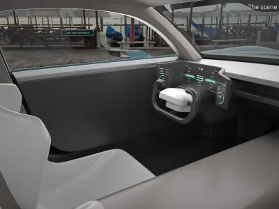  Lexus Sport Concept Car Vehicle Turquoise Rigged 