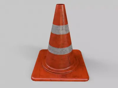 Traffic Cone V1 - 001 Low-poly 3D model