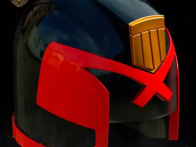 Judge Dredd Helmet Comic Style Helmet 2012 Karl Urban Version 3D print model