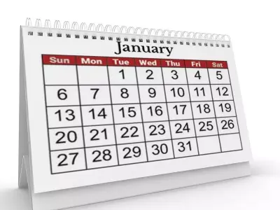 Calendar january 3D model