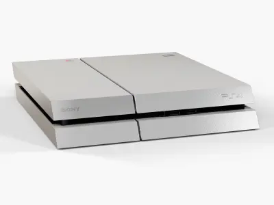 Sony PlayStation 4 Game Console 20th Anniversary Edition Low-poly 3D model
